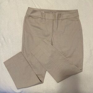 Tan pant, nicely woven, career pant to casual style.